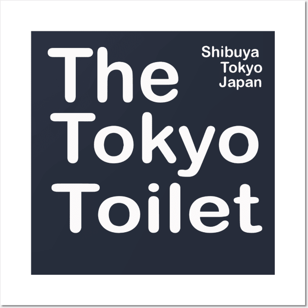 White Logo The Tokyo Toilet Shibuya Wall Art by MManoban